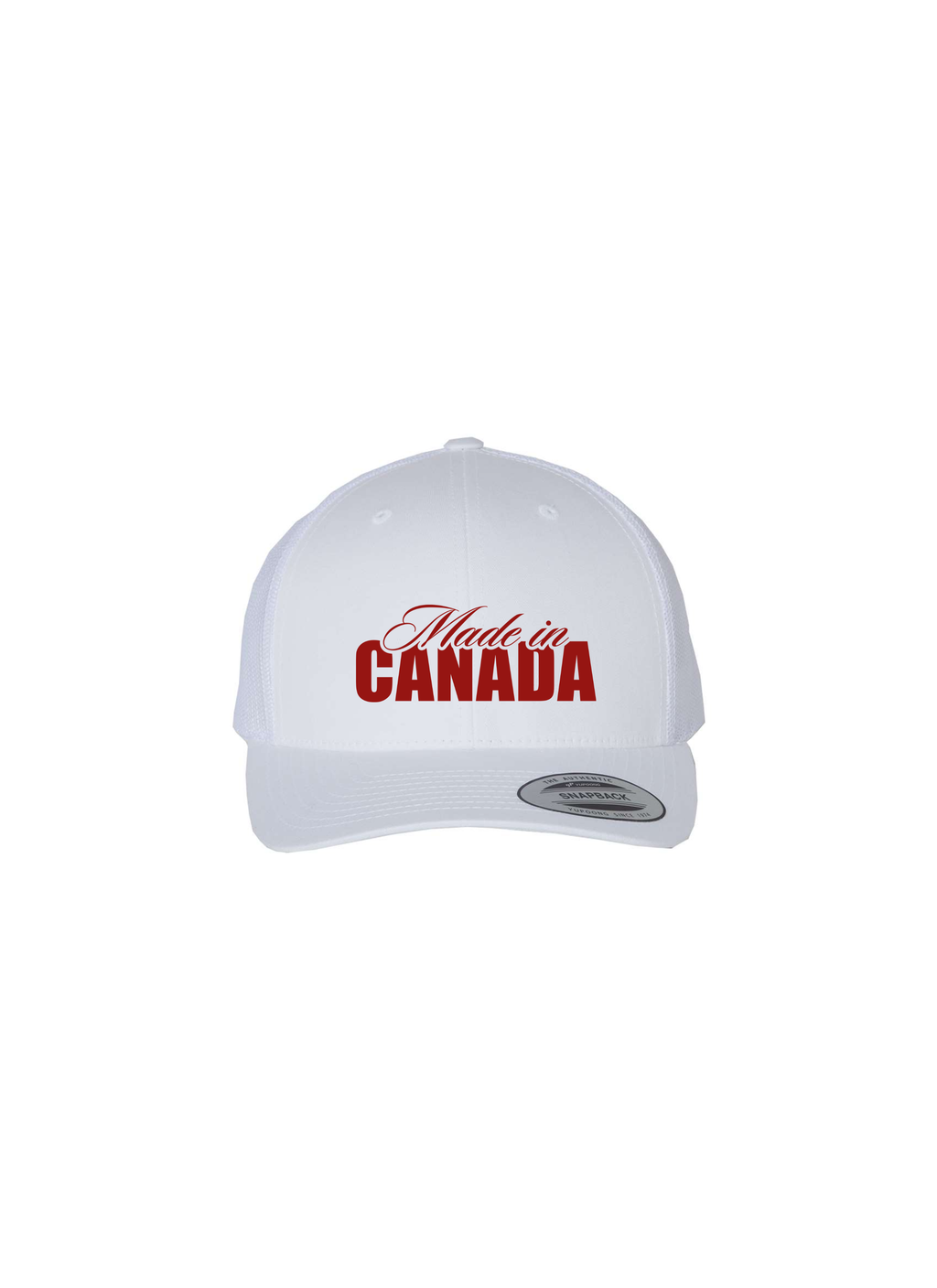 Made In Canada Embroidered Trucker Hat - White