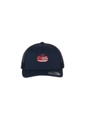 USA Curling Rock Trucker Hat - Navy
