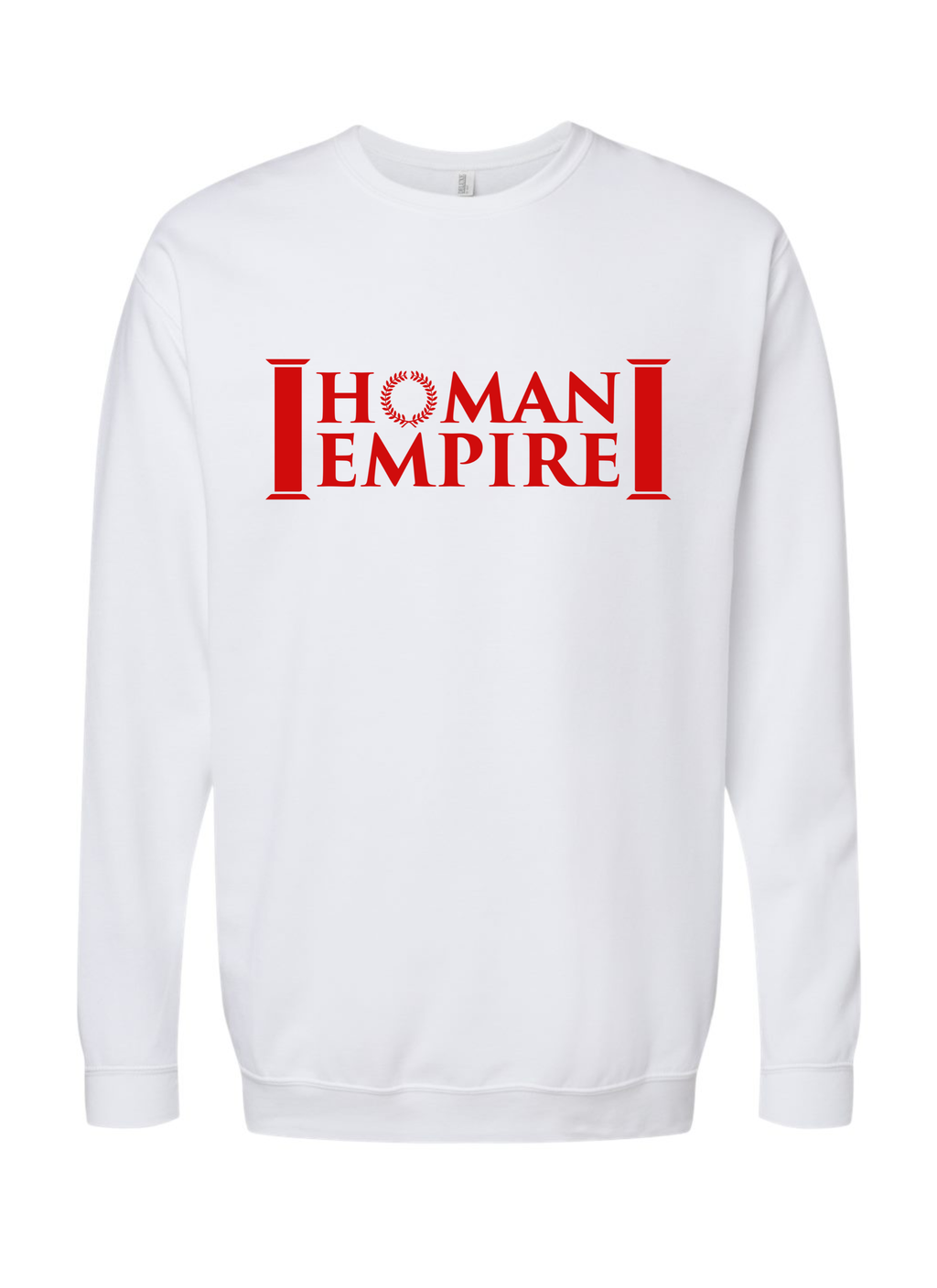 Red Logo Homan Empire Crewneck Sweater
