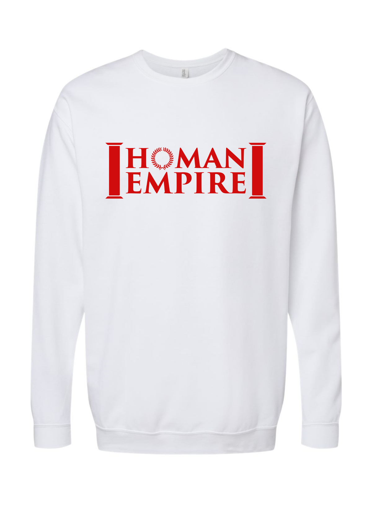 Red Logo Homan Empire Crewneck Sweater