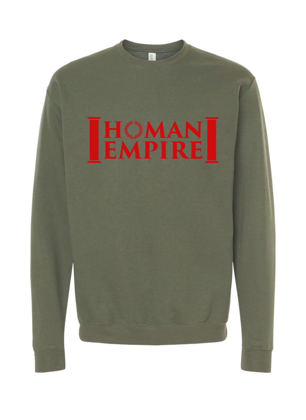 Red Logo Homan Empire Crewneck Sweater
