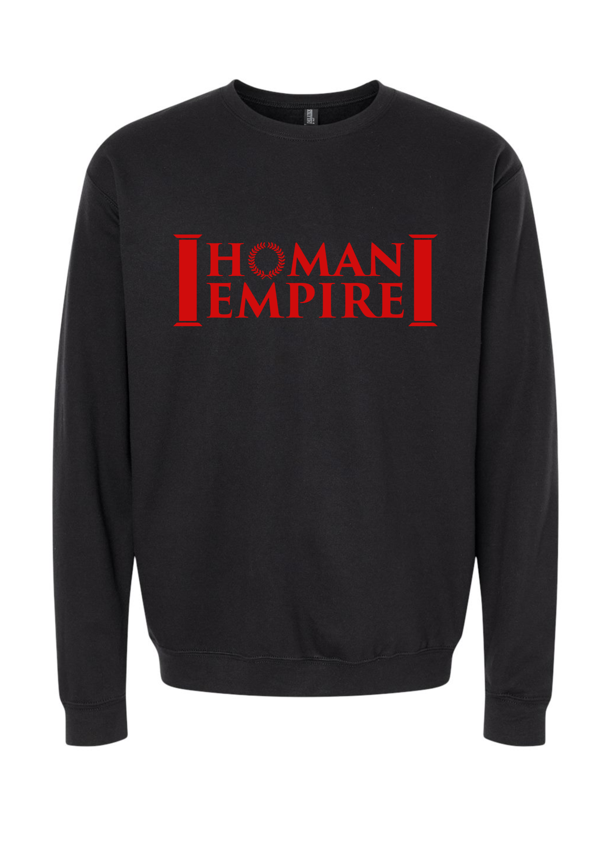 Red Logo Homan Empire Crewneck Sweater