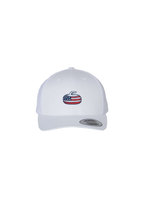 USA Curling Rock Trucker Hat - White