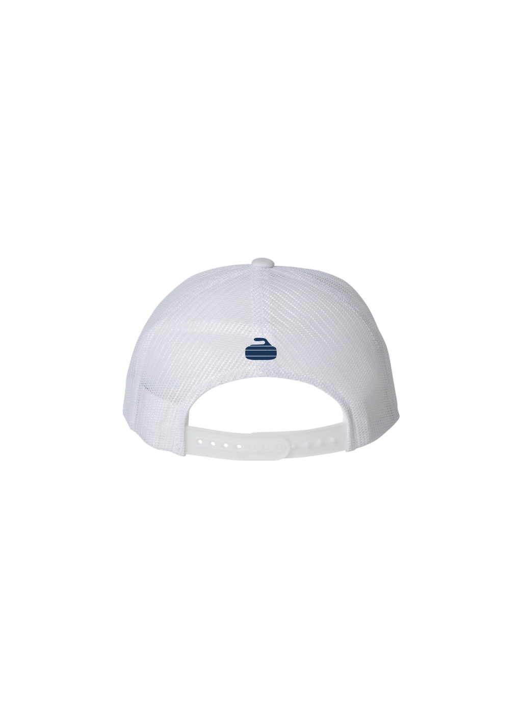 USA Curling Rock Trucker Hat - White