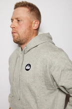 Curling Rock - Rainbow Speckle Hoodie with Patch