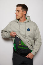 Curling Rock - Rainbow Speckle Hoodie with Patch