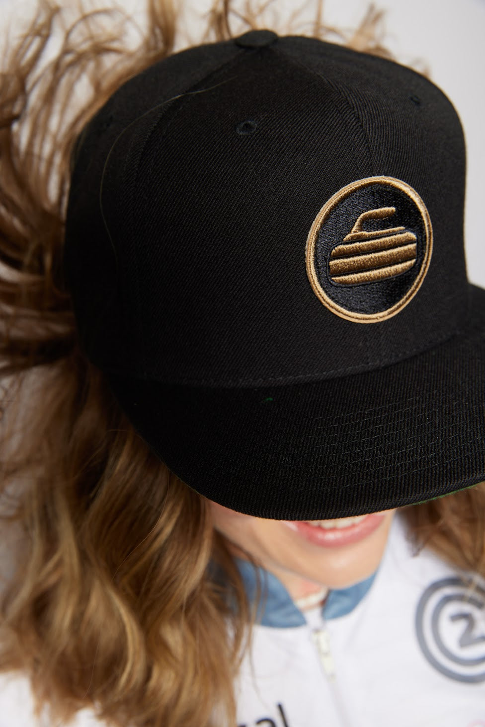 Curling Rock - Snap Back Hat with Patch