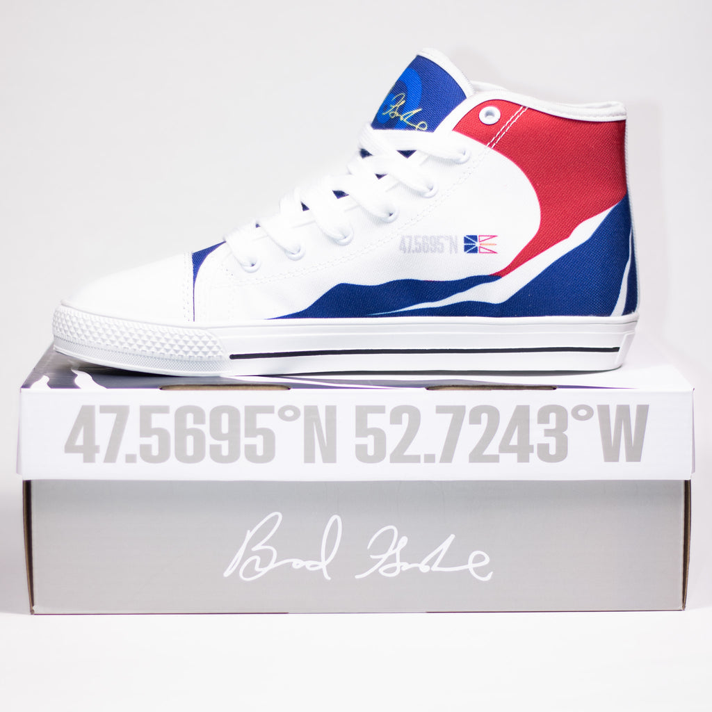Gu-Shoes: Custom Brad Gushue High-Top Running Shoes