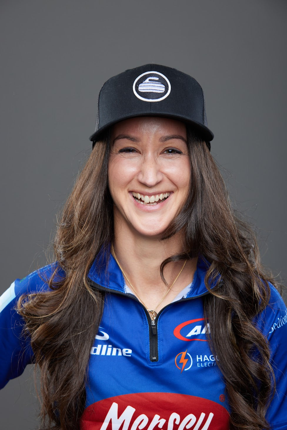 Curling Rock - Mesh Back Hat with Patch