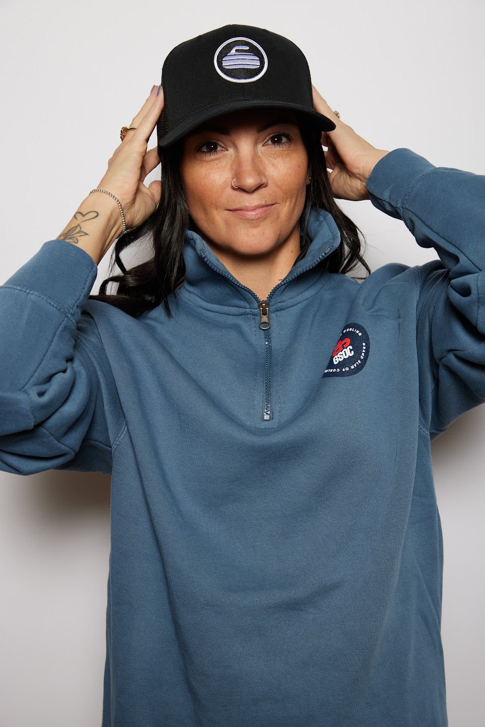 Curling Rock - Mesh Back Hat with Patch