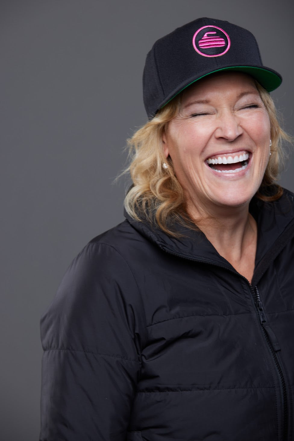 Curling Rock - Snap Back Hat with Patch
