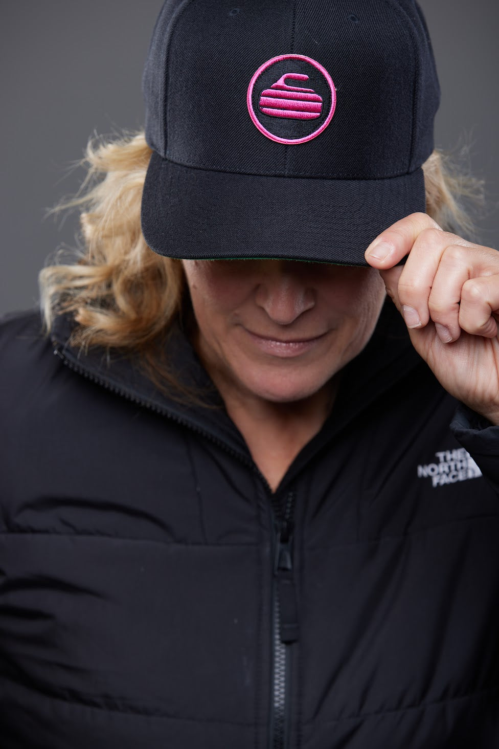 Curling Rock - Snap Back Hat with Patch