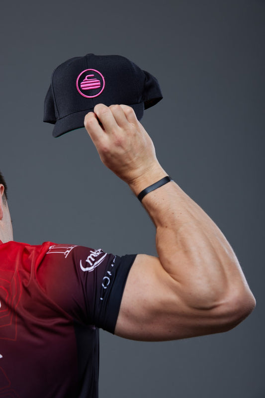 Curling Rock - Snap Back Hat with Patch