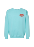 Blue + Orange Apres Curl Crewneck Sweater