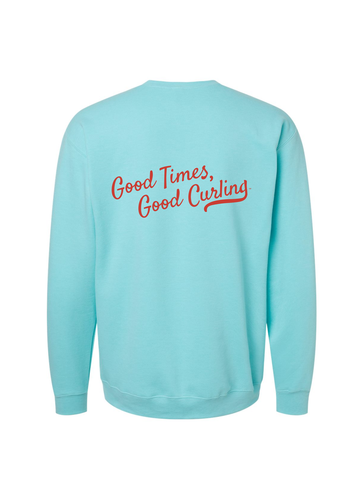 Blue + Orange Apres Curl Crewneck Sweater